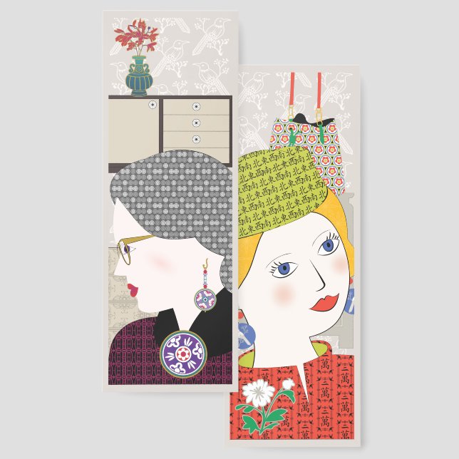 Mah Jongg Ladies Bookmark (Front & Back)