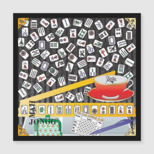 Mah Jongg Limerick Mahj Flat Magnet