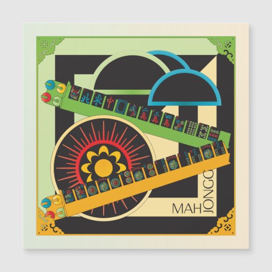 Mah Jongg Limerick Whine Magnet Card (Front)