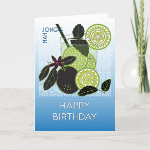 MAH Jongg Limerick Wine Birthday Card