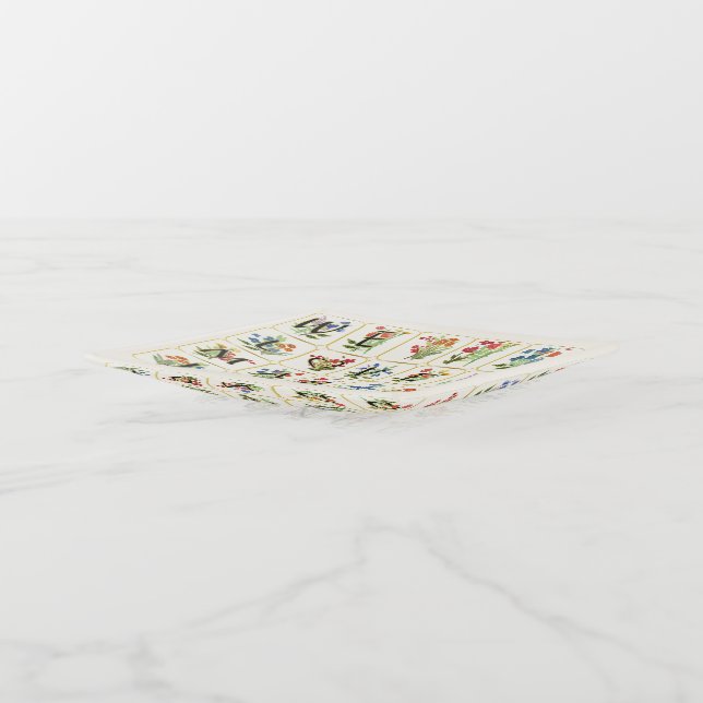 Mah Jongg Love Trinket Tray (Angled)