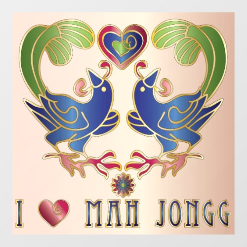 Mah Jongg Love Window Cling