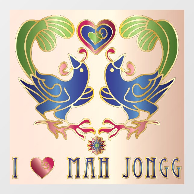 Mah Jongg Love Window Cling (Sheet)