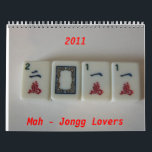 Mah-Jongg lovers 2011 Calendar<br><div class="desc">A must have 2011 calendar for all mah-jongg players. each month is a special image depicting the game with large images , words and dates making it easy to read.front and back designs.</div>