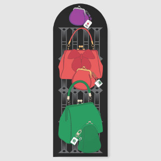 Mah Jongg Lucky Purses Bookmark