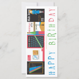 Mah Jongg Magazines Birthday Flat Card