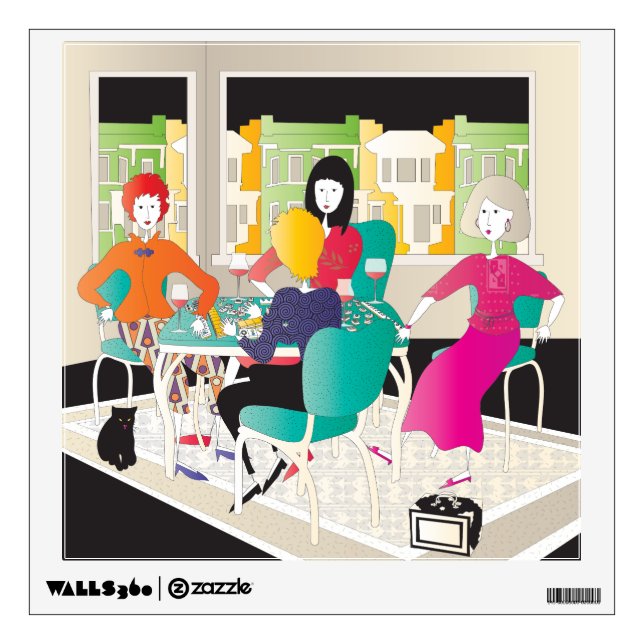 Mah Jongg Mahj Night2 Wall Sticker (Front)