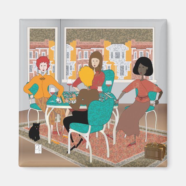 Mah Jongg Mahj Night Magnet (Front)