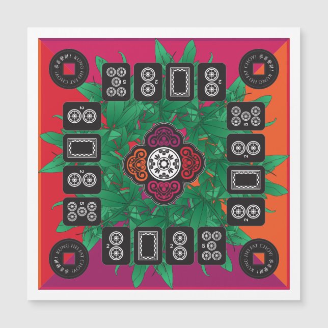 Mah Jongg Money Tree 2025 Flat Magnet (Front)