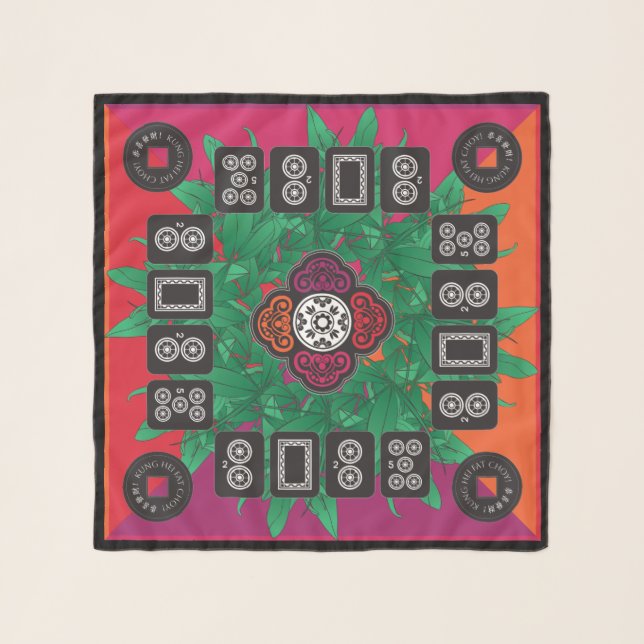 Mah Jongg Money Tree 2025 Scarf (Front)