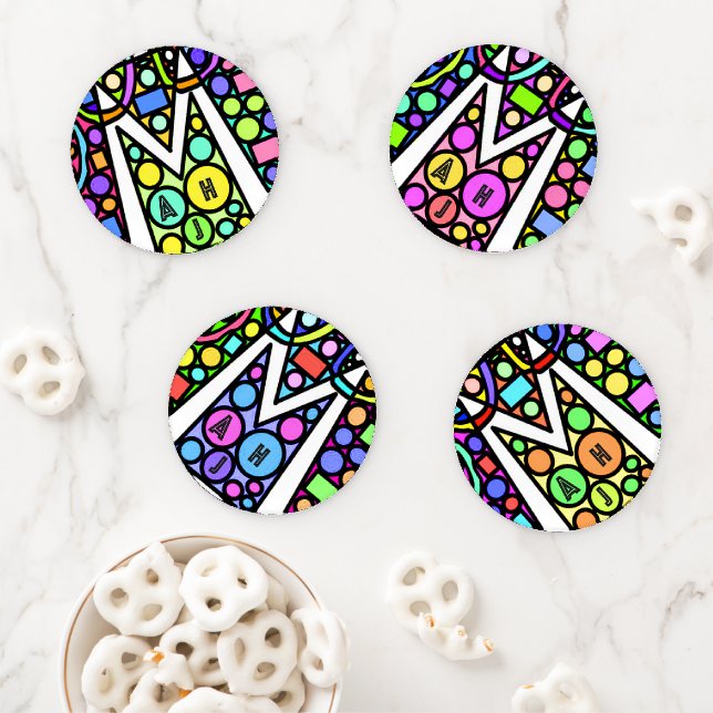 Mah Jongg Mosaic Coasters (In Situ)