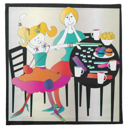 Mah Jongg Mothers Day 2 Cloth Napkin