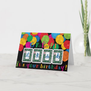 Mah Jongg NEWS Birthday Card