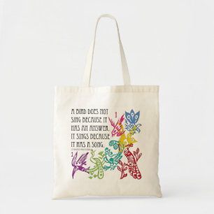 Mah Jongg One Bams Birds/Proverb Bag