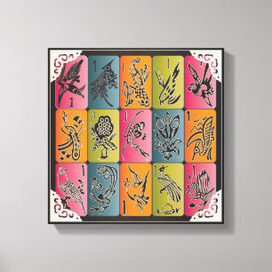 Mah Jongg One Bams Canvas Print
