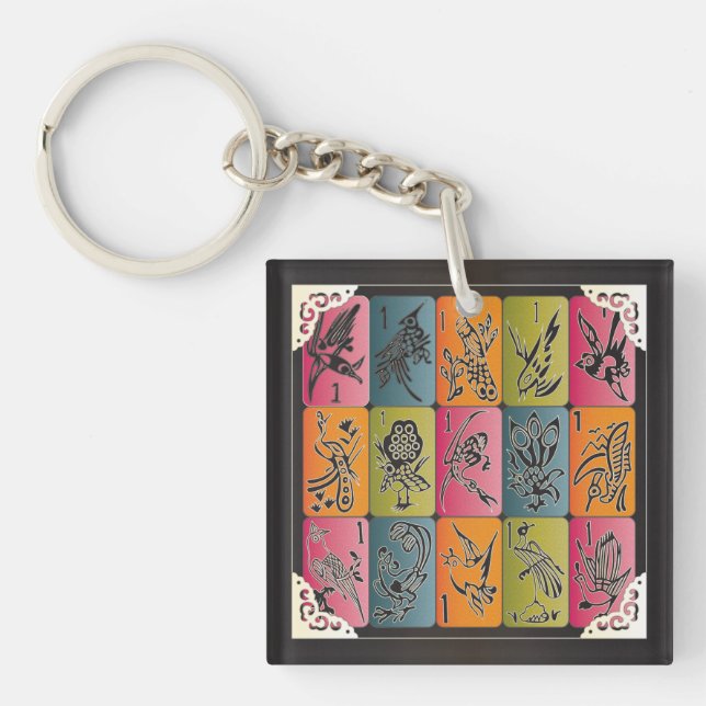 Mah Jongg One Bams Keychain (Front)