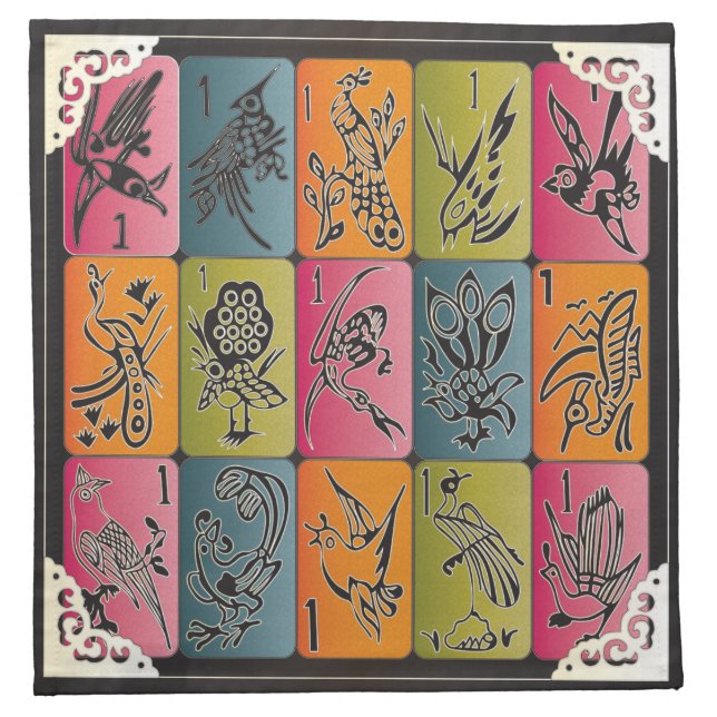 Mah Jongg One Bams Napkin (Front)