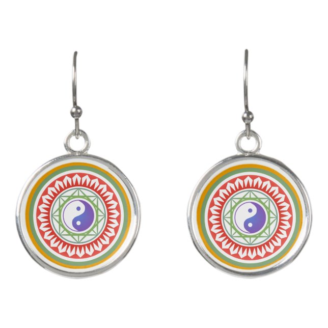 Mah Jongg One Dot 02 Earrings (Front)