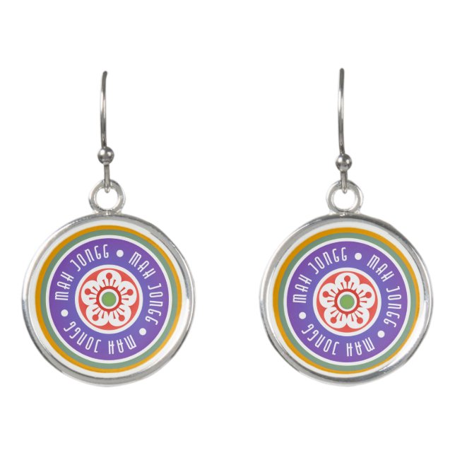 Mah Jongg One Dot 04 Earrings (Front)