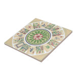 Mah Jongg One Dot Tile<br><div class="desc">Design of vintage Mah Jongg tiles on a beautiful ceramic tile. Add a frame to make a finished trivet or mount in a box for a decorative table accessory.</div>