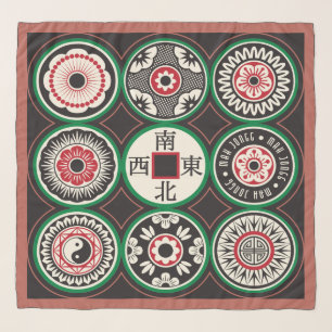 Mah Jongg One Dots Coin Scarf