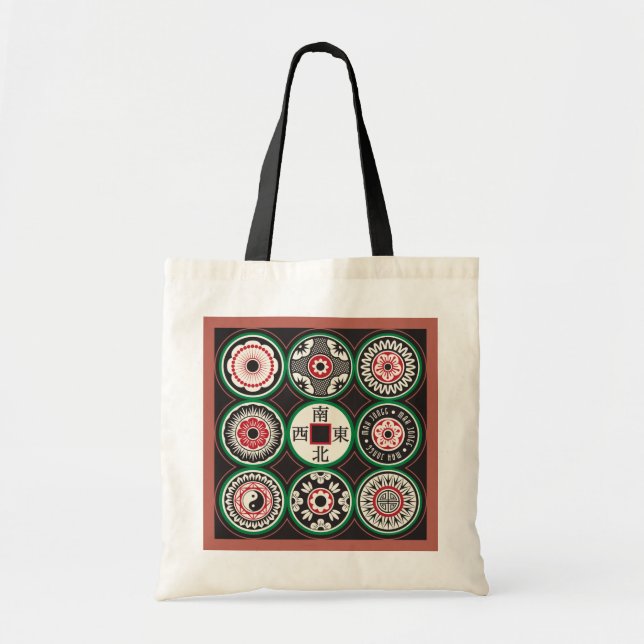 Mah Jongg One Dots Coin Tote Bag (Front)