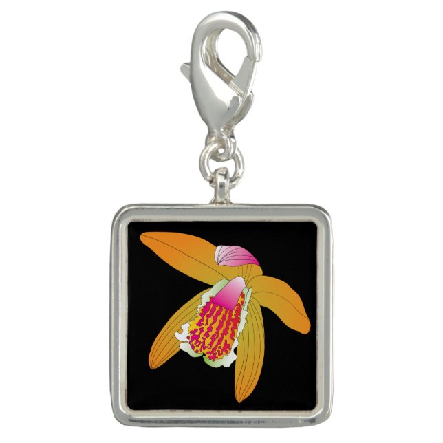 Mah Jongg Orchid Charm (Front)