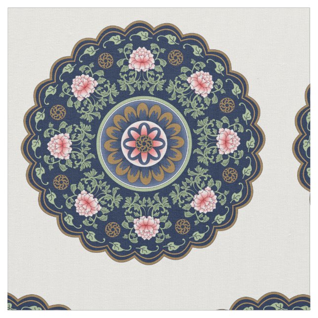 Mah Jongg Patterns Fabric (Close Up)