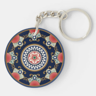 Mah Jongg Patterns Keychain