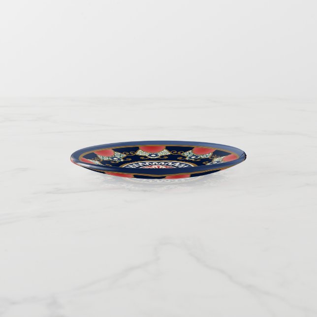 Mah Jongg Patterns Trinket Tray (Angled)