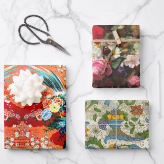 Mah Jongg, Positano and Fleuresse Wrapping Paper Sheets