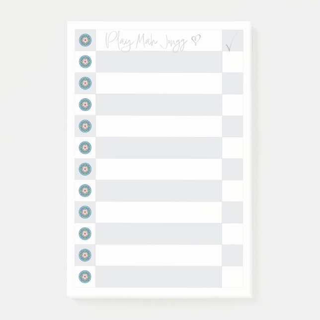 Mah Jongg Post-it Notes (Front)