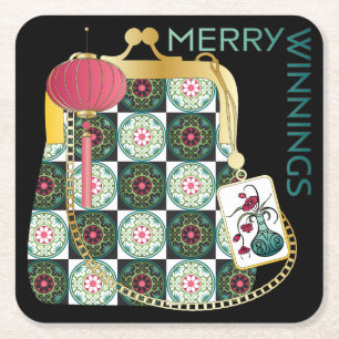 Mah Jongg Purse Holiday Coasters