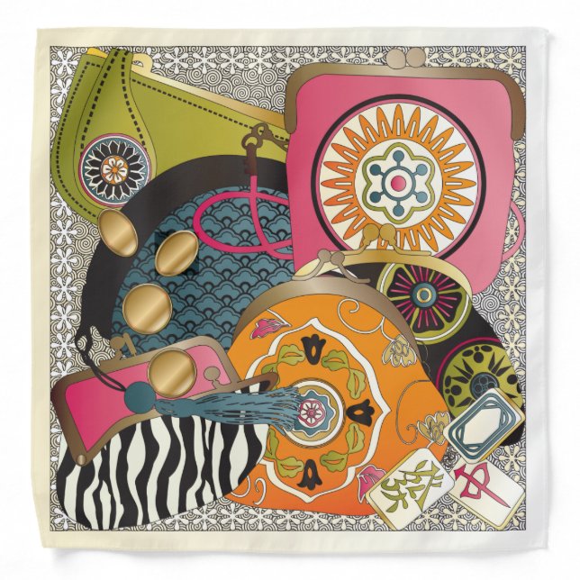 Mah Jongg Purses Bandana (Front)