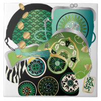 Mah Jongg Purses Green Tile