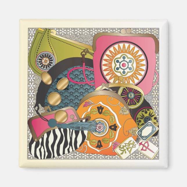 Mah Jongg Purses Magnet (Front)