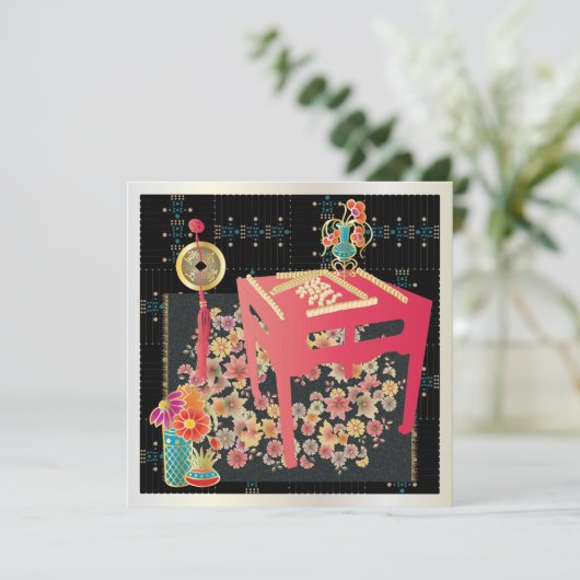 Mah Jongg Red Table (Standing Front)