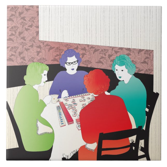 Mah Jongg Retro2 Ceramic Tile (Front)