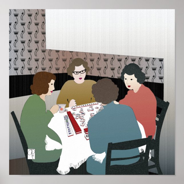 Mah Jongg Retro Poster (Front)