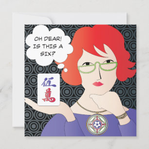 Mah Jongg Sayings Cracks Flat Card