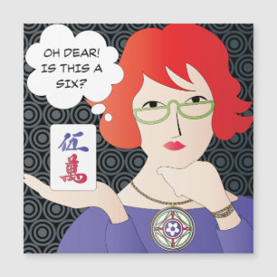 Mah Jongg Sayings Cracks Magnet Card