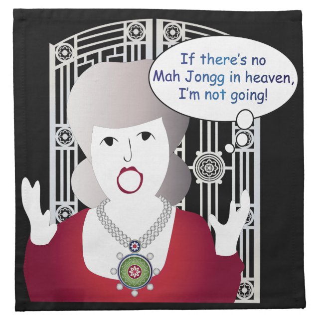 Mah Jongg Sayings Heaven Cloth Napkin (Front)