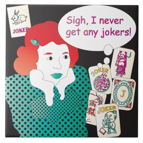 Mah Jongg Sayings Jokers2 Ceramic Tile