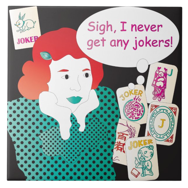 Mah Jongg Sayings Jokers2 Ceramic Tile (Front)