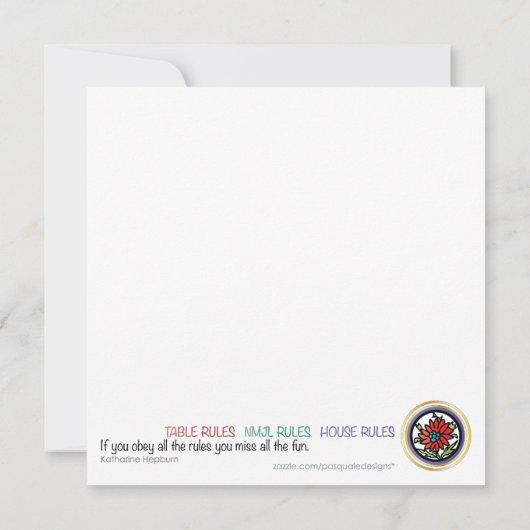 Mah Jongg Sayings Kvetching (Back)