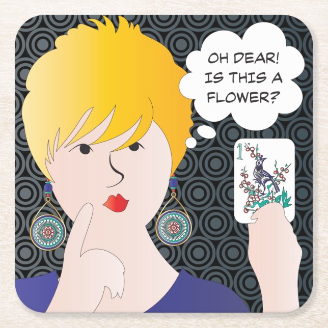 Mah Jongg Sayings One Bam Coaster (Front)