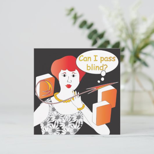 Mah Jongg Sayings Pass Blind (Standing Front)