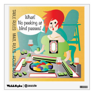 Mah Jongg Sayings Peek Pass Wall Decal