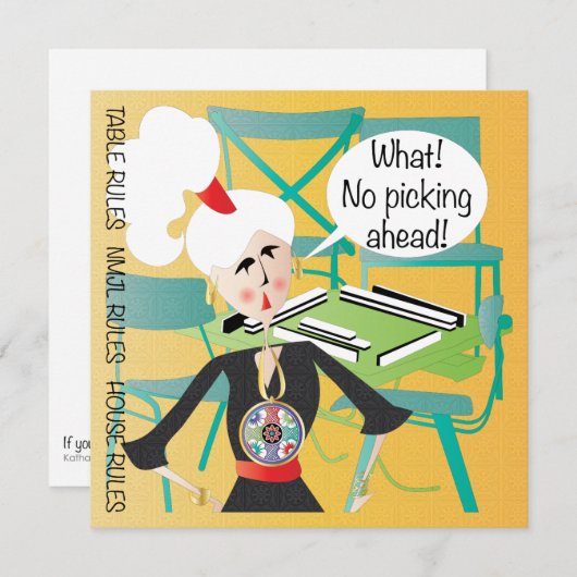 Mah Jongg Sayings Picking Ahead (Front/Back)