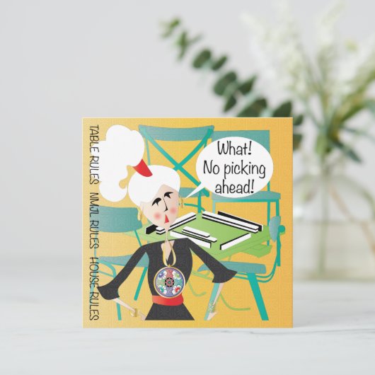 Mah Jongg Sayings Picking Ahead (Standing Front)